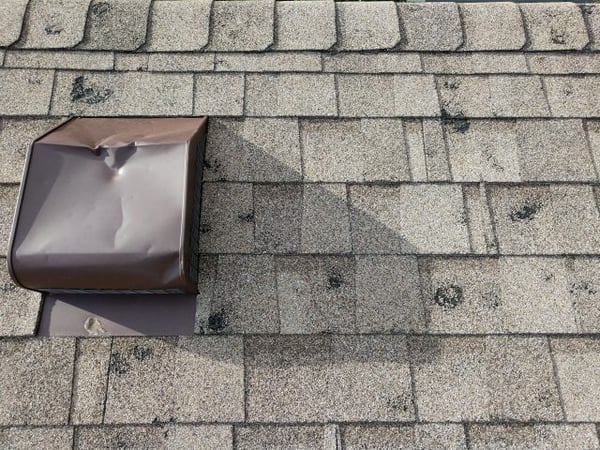 bad hail damage on a roof in Colorado Springs